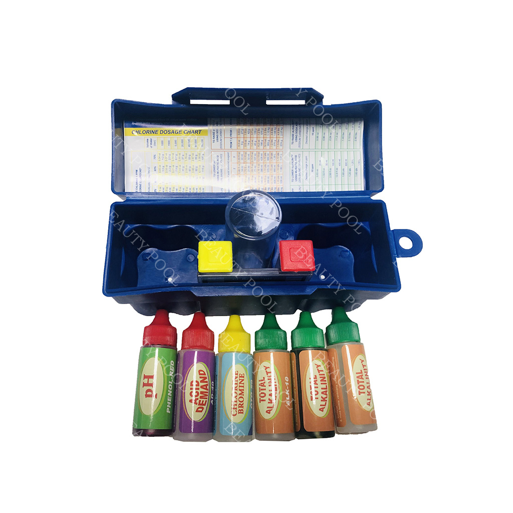 60608 5-Wege-Testkit für Pool & Spa PH CL Brom Alkalität Säurebedarf